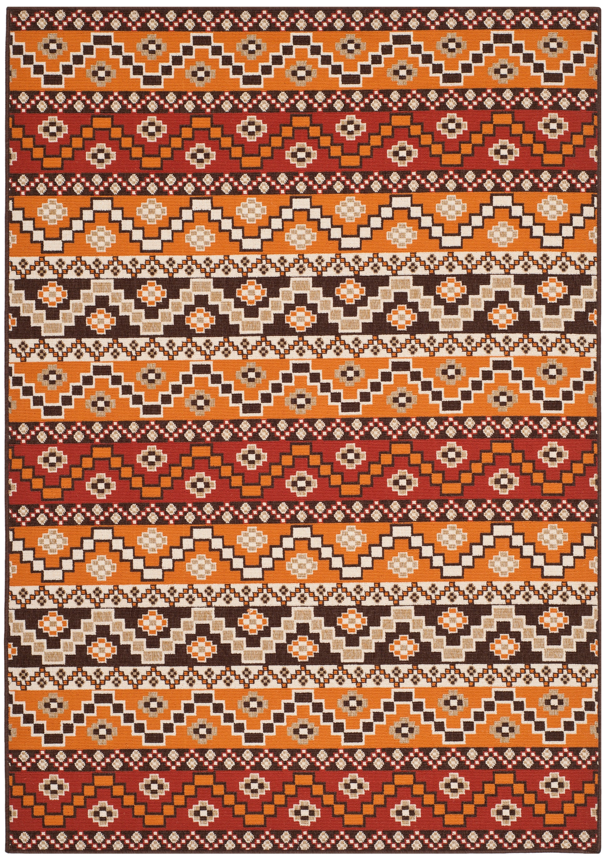 Safavieh Veranda Ver095 Red/Chocolate Area Rug