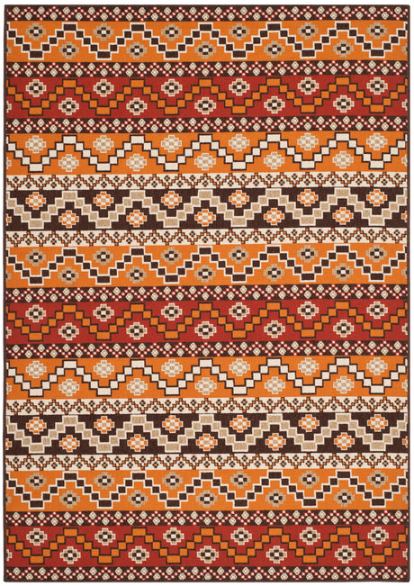Safavieh Veranda Ver095 Red/Chocolate Rug.