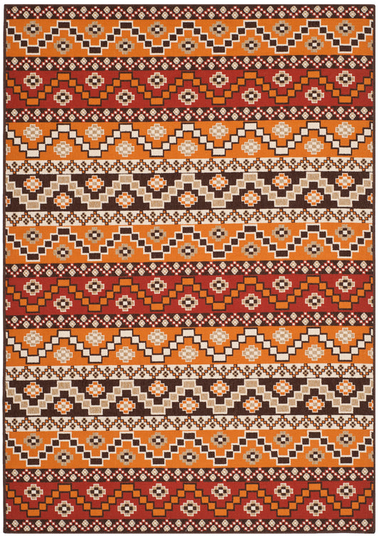 Safavieh Veranda Ver095 Red/Chocolate Area Rug