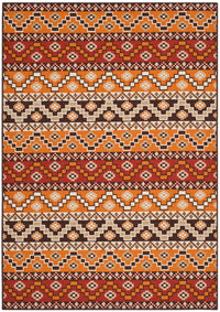 Safavieh Veranda Ver095 Red/Chocolate Area Rug