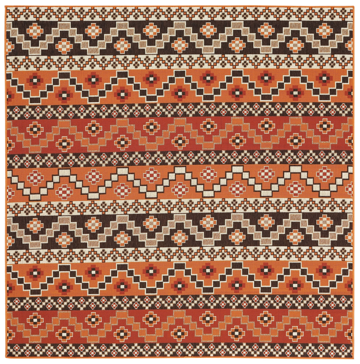 Safavieh Veranda Ver095 Red/Chocolate Rug.