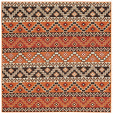 Safavieh Veranda Ver095 Red/Chocolate Rug.