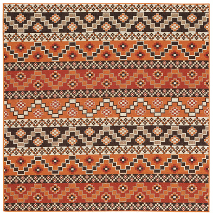 Safavieh Veranda Ver095 Red/Chocolate Area Rug