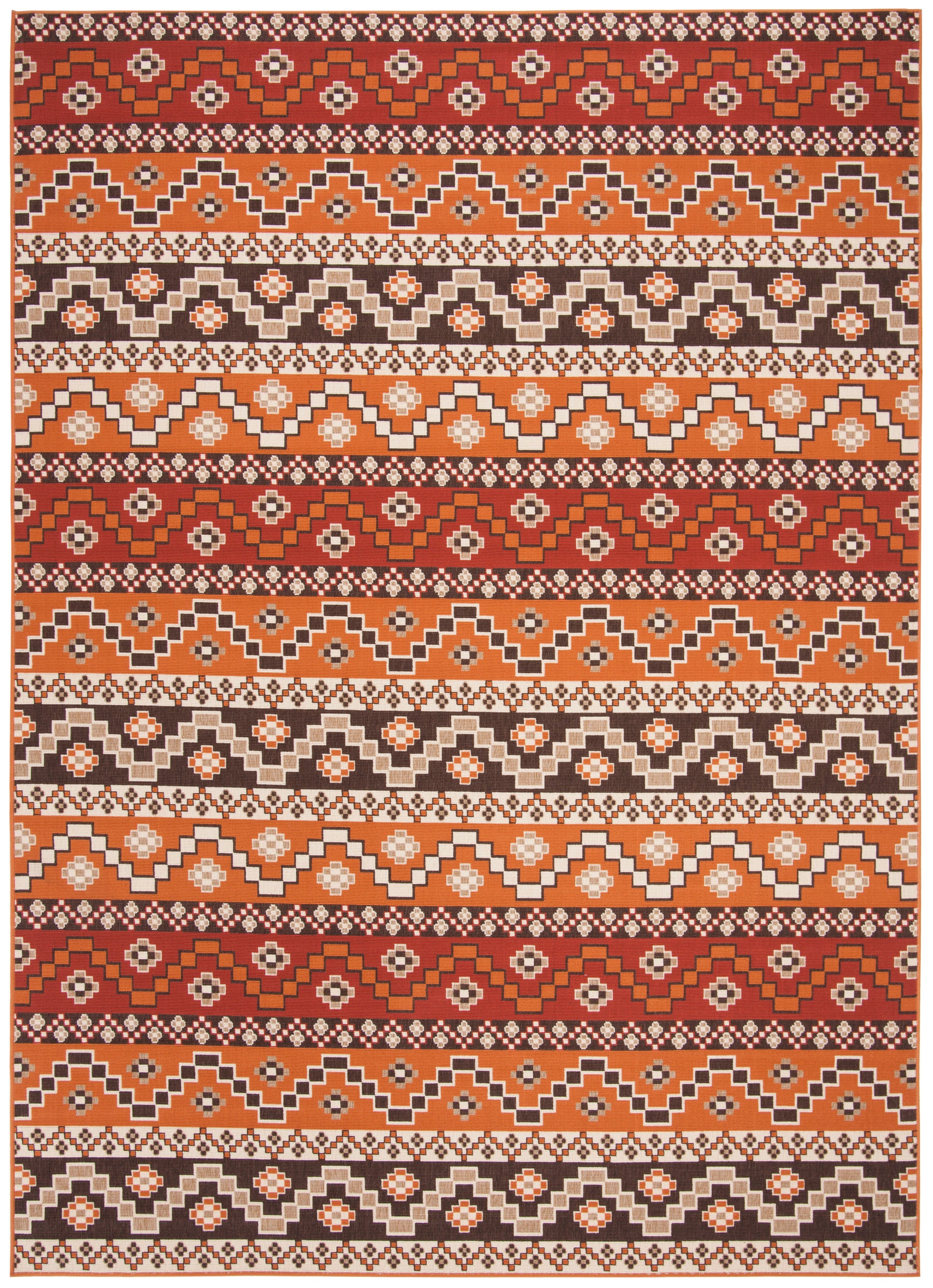 Safavieh Veranda Ver095 Red/Chocolate Area Rug