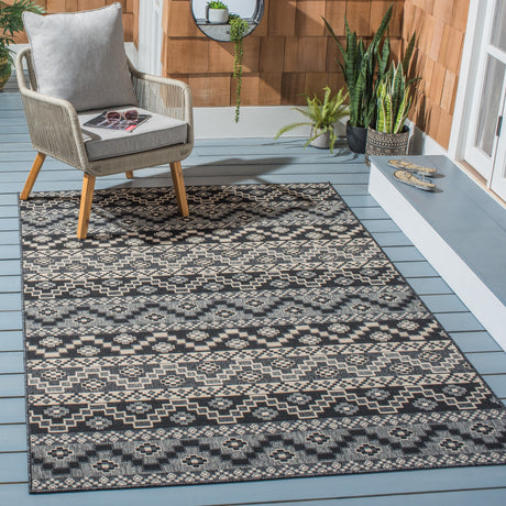 Safavieh Veranda Ver095 Black/Beige Rug.