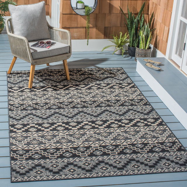 Safavieh Veranda Ver095 Black/Beige Rug.