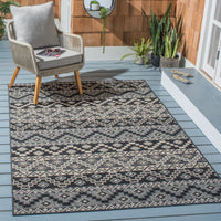 Safavieh Veranda Ver095 Black/Beige Area Rug