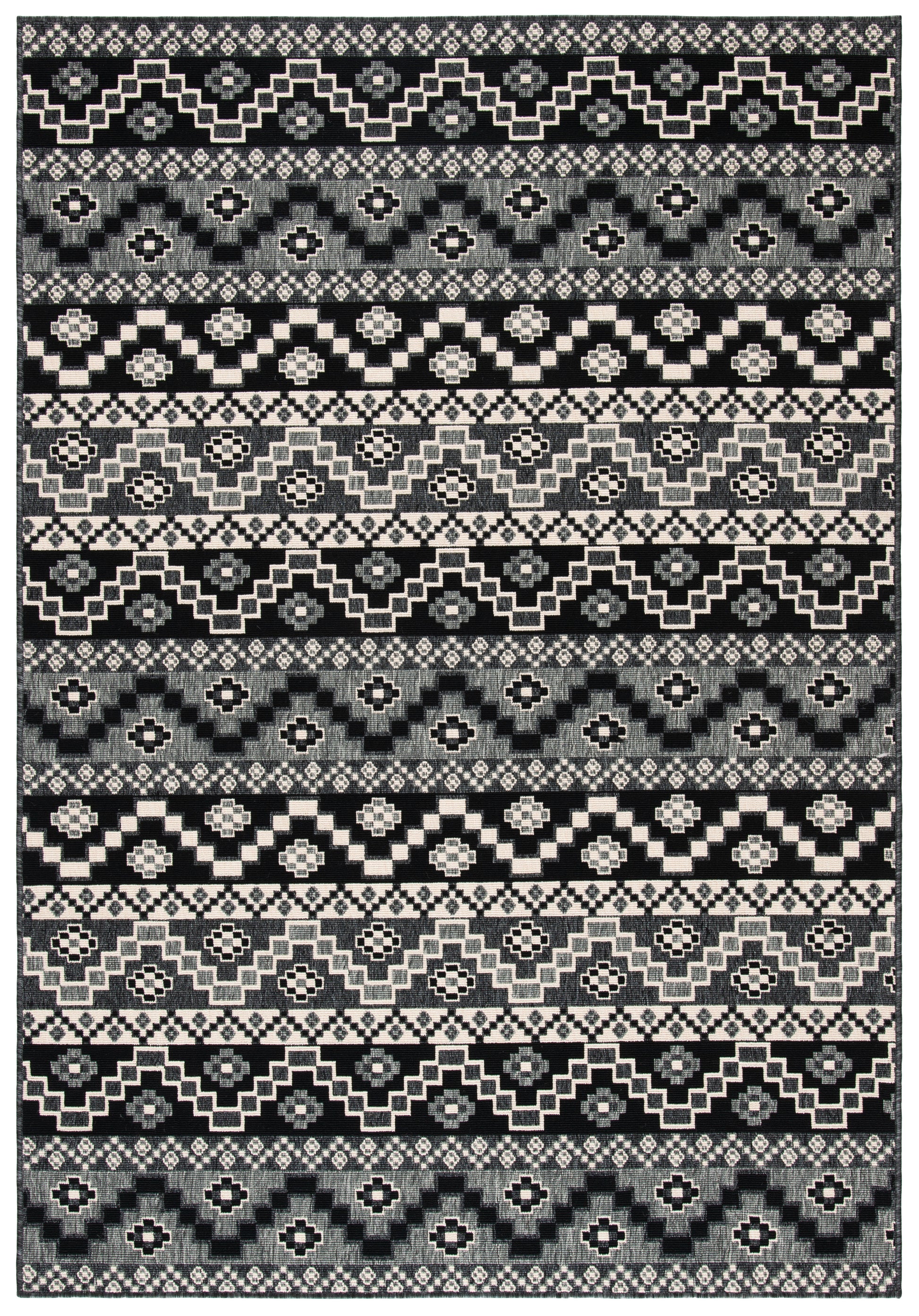 Safavieh Veranda Ver095 Black/Beige Area Rug