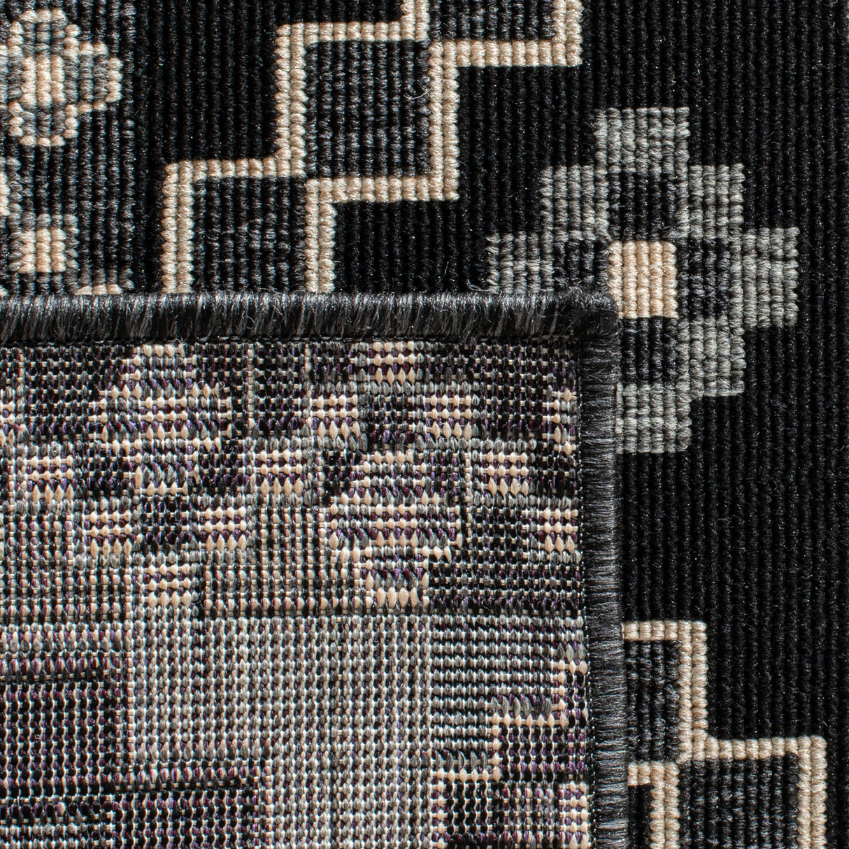 Safavieh Veranda Ver095 Black/Beige Rug.