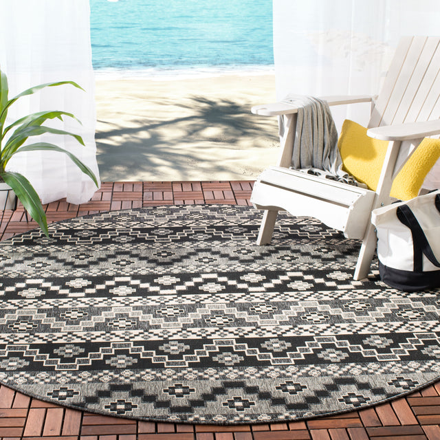 Safavieh Veranda Ver095 Black/Beige Rug.