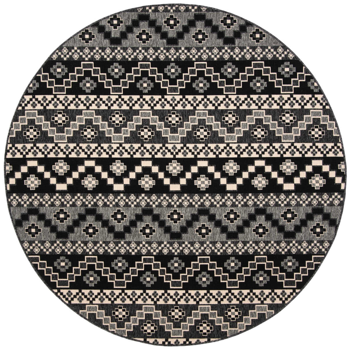 Safavieh Veranda Ver095 Black/Beige Rug.