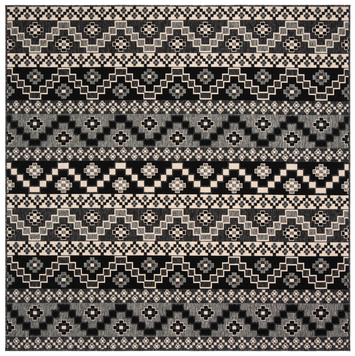 Safavieh Veranda Ver095 Black/Beige Rug.