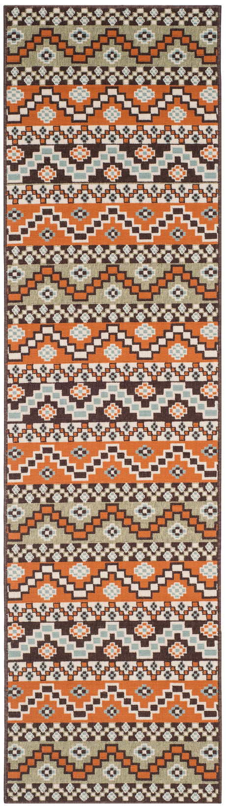 Safavieh Veranda Ver095 Terracotta/Chocolate Rug.