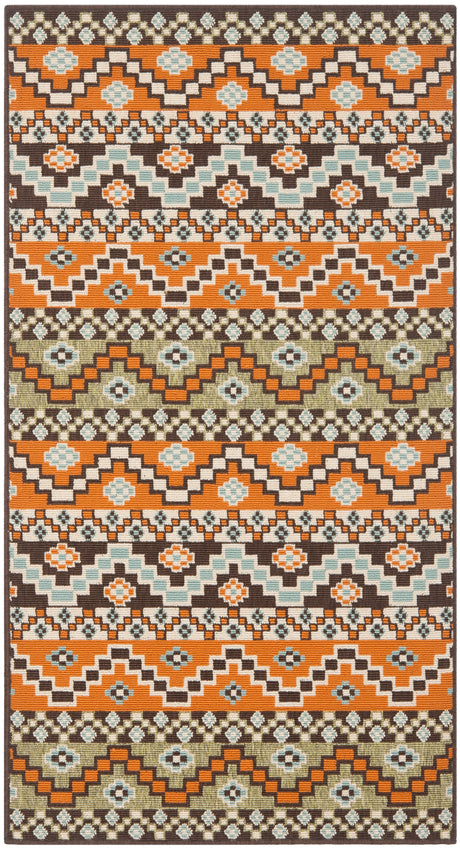 Safavieh Veranda Ver095 Terracotta/Chocolate Rug.