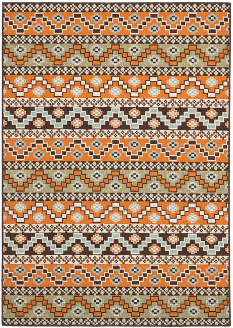 Safavieh Veranda Ver095 Terracotta/Chocolate Rug.