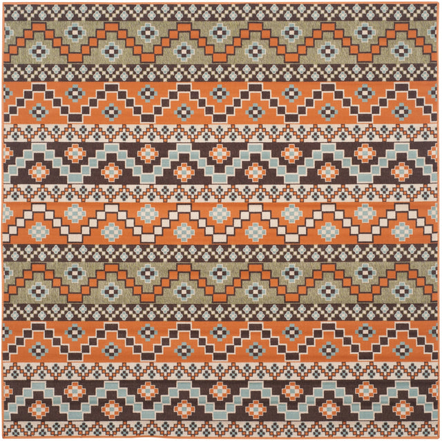 Safavieh Veranda Ver095 Terracotta/Chocolate Rug.