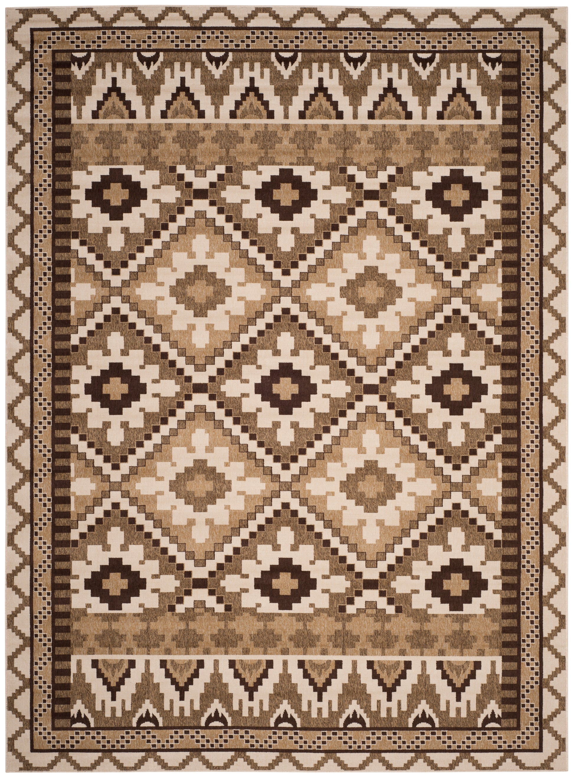 Safavieh Veranda Ver096 Creme/Brown Area Rug