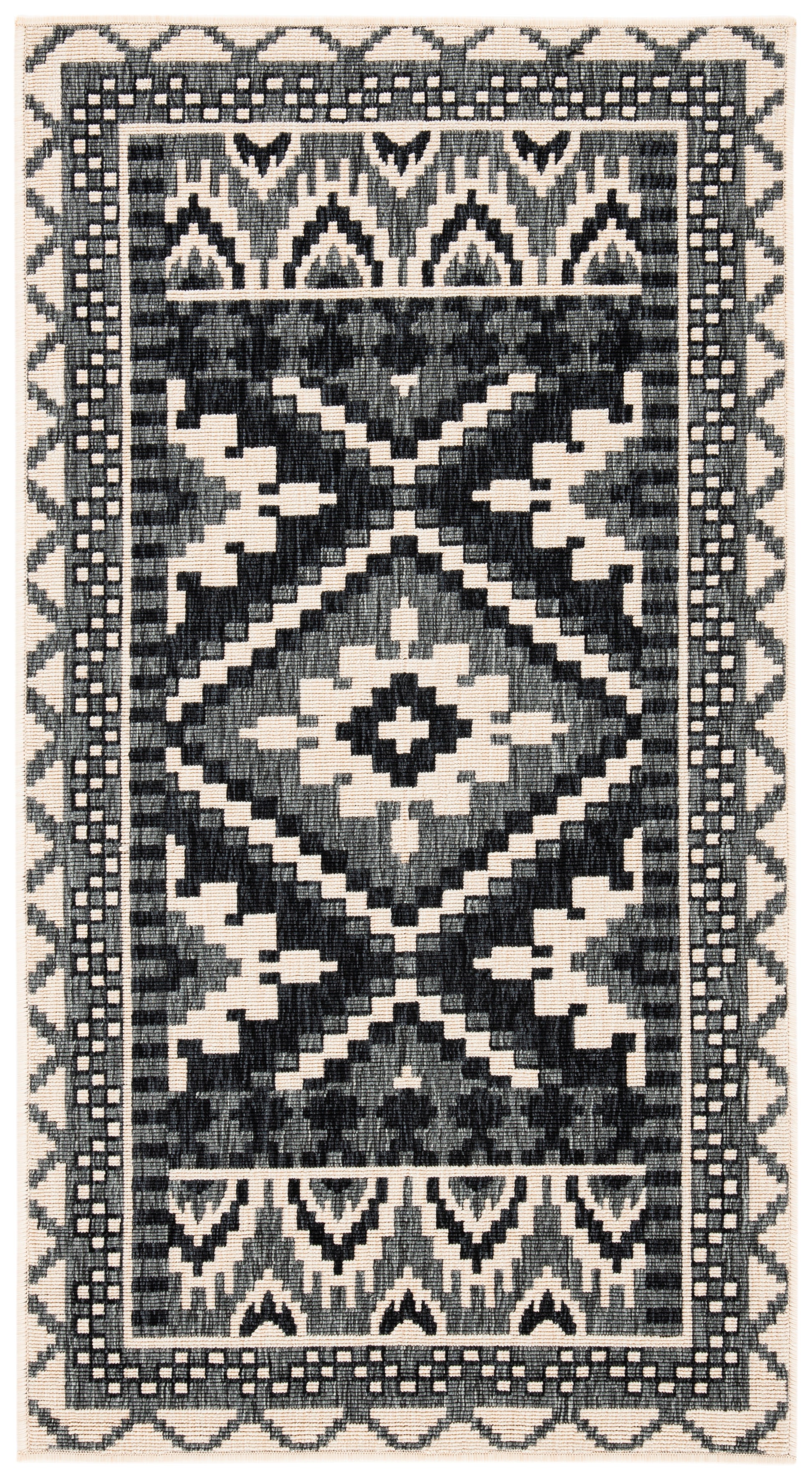 Safavieh Veranda Ver096 Black/Beige Area Rug