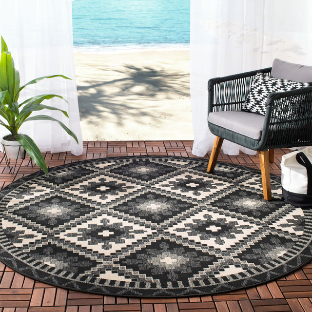 Safavieh Veranda Ver096 Black/Beige Rug.