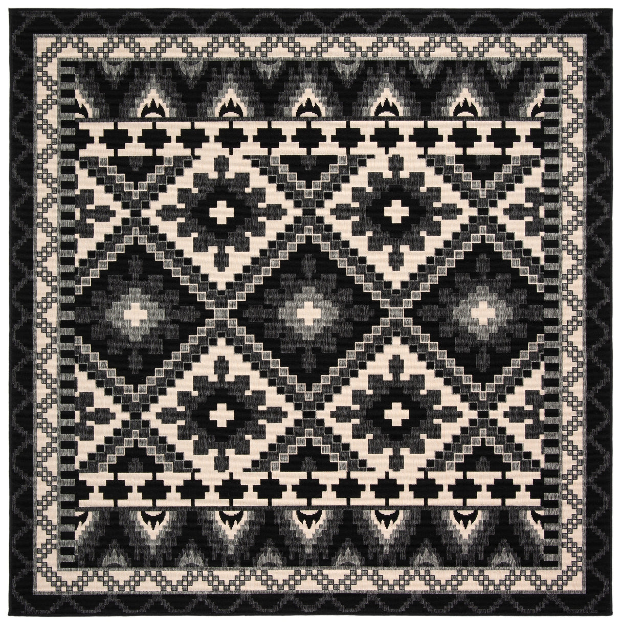 Safavieh Veranda Ver096 Black/Beige Rug.