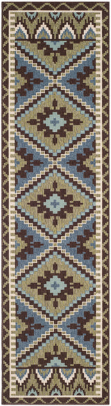Safavieh Veranda Ver096 Green/Chocolate Rug.