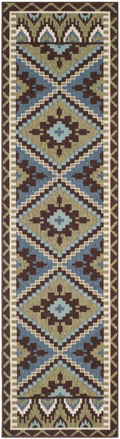 Safavieh Veranda Ver096 Green/Chocolate Area Rug