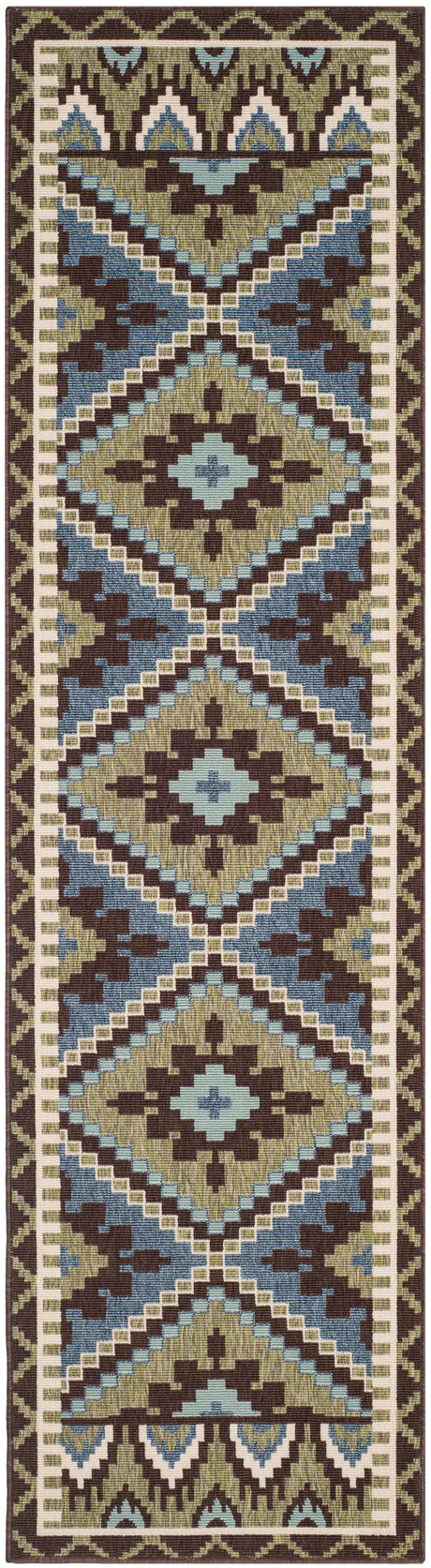 Safavieh Veranda Ver096 Green/Chocolate Rug.