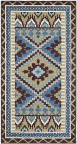 Safavieh Veranda Ver096 Green/Chocolate Rug.