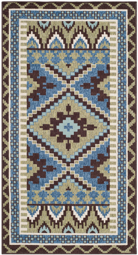 Safavieh Veranda Ver096 Green/Chocolate Rug.