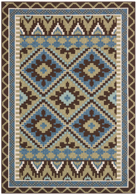 Safavieh Veranda Ver096 Green/Chocolate Rug.