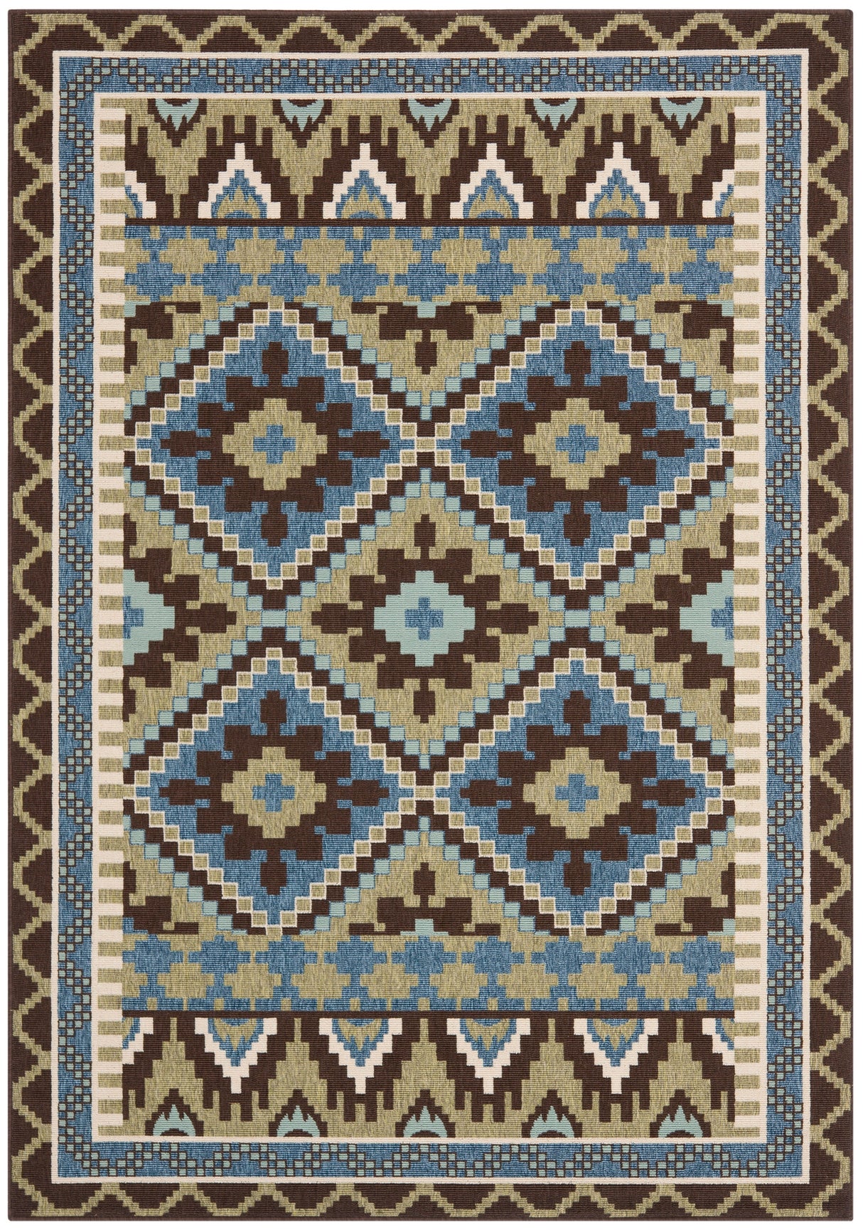 Safavieh Veranda Ver096 Green/Chocolate Rug.