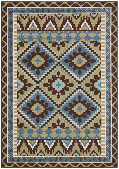 Safavieh Veranda Ver096 Green/Chocolate Area Rug