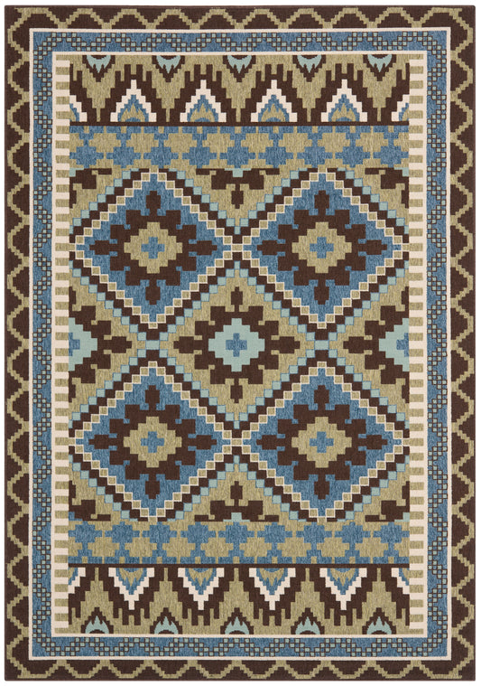 Safavieh Veranda Ver096 Green/Chocolate Area Rug