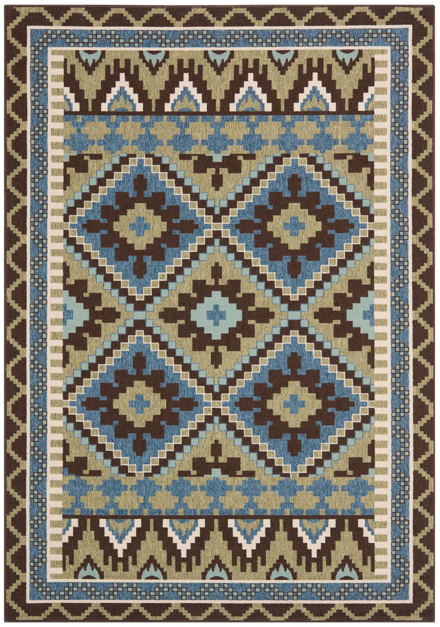 Safavieh Veranda Ver096 Green/Chocolate Rug.