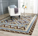 Safavieh Veranda Ver096 Green/Chocolate Rug.
