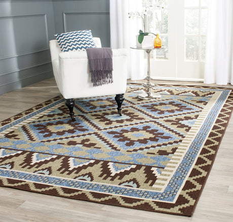 Safavieh Veranda Ver096 Green/Chocolate Rug.