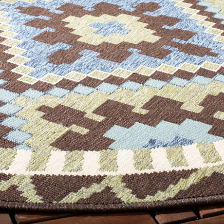 Safavieh Veranda Ver096 Green/Chocolate Rug.