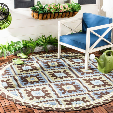 Safavieh Veranda Ver096 Green/Chocolate Rug.
