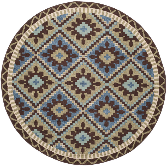 Safavieh Veranda Ver096 Green/Chocolate Rug.