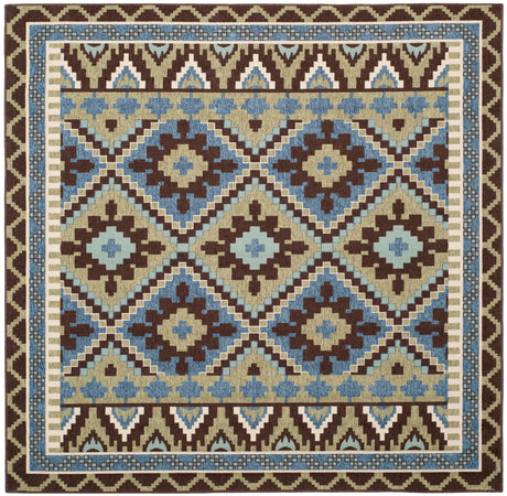Safavieh Veranda Ver096 Green/Chocolate Rug.