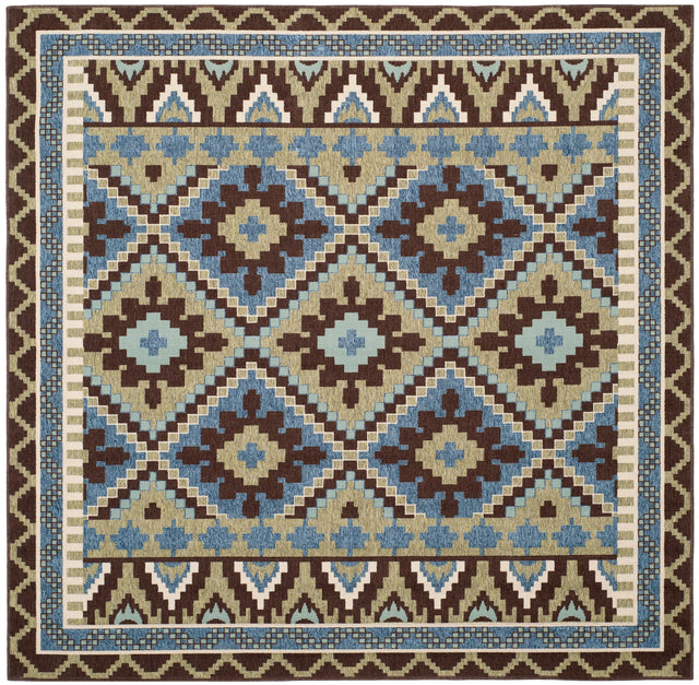 Safavieh Veranda Ver096 Green/Chocolate Rug.