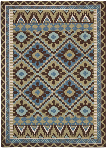 Safavieh Veranda Ver096 Green/Chocolate Area Rug