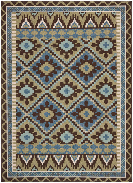Safavieh Veranda Ver096 Green/Chocolate Rug.