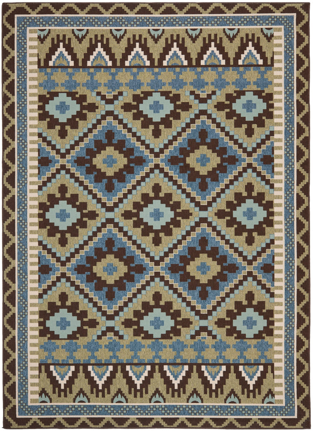 Safavieh Veranda Ver096 Green/Chocolate Rug.
