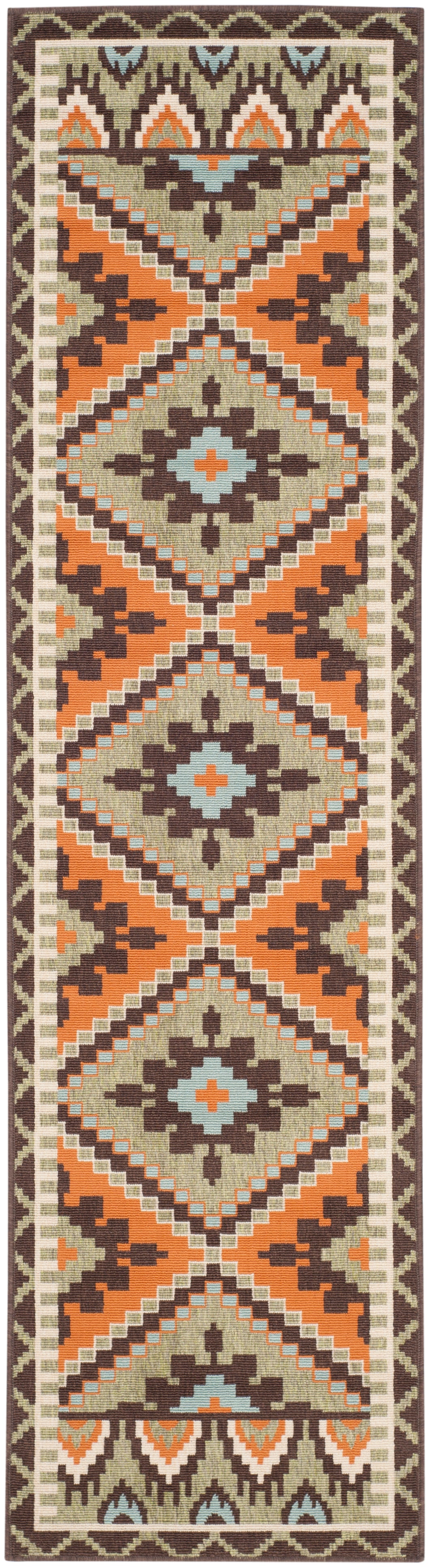 Safavieh Veranda Ver096 Green/Terracotta Rug.