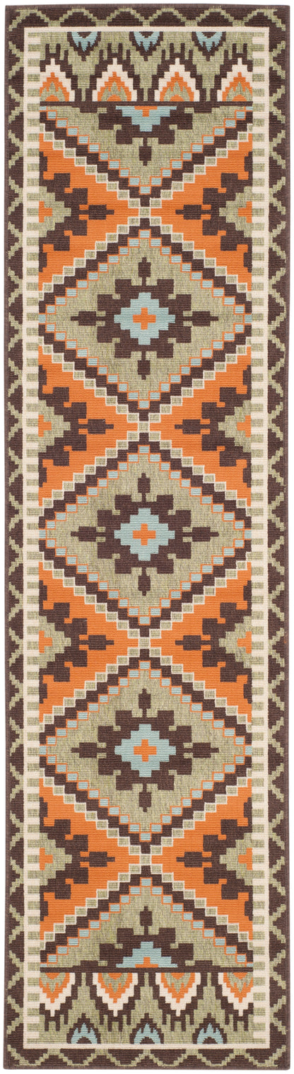 Safavieh Veranda Ver096 Green/Terracotta Area Rug