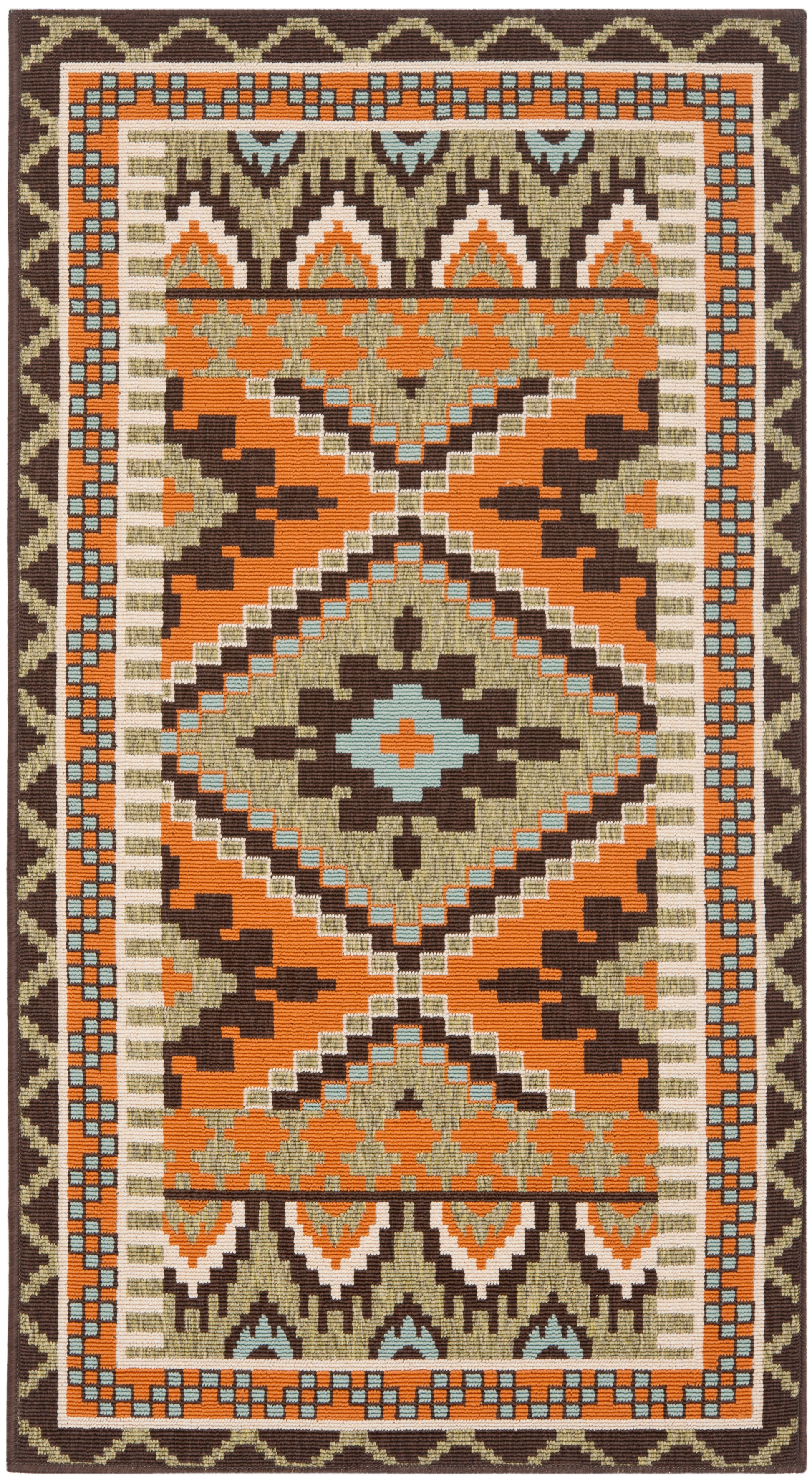 Safavieh Veranda Ver096 Green/Terracotta Area Rug