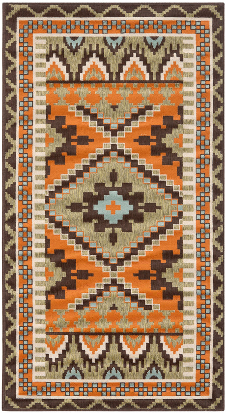 Safavieh Veranda Ver096 Green/Terracotta Rug.