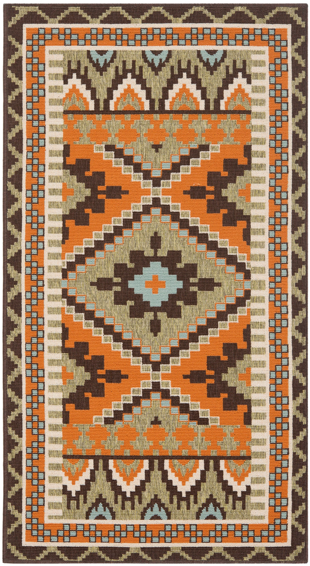 Safavieh Veranda Ver096 Green/Terracotta Rug.