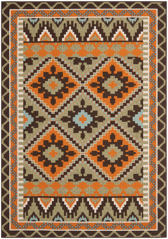 Safavieh Veranda Ver096 Green/Terracotta Rug.